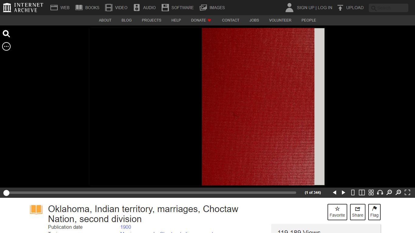 Oklahoma, Indian territory, marriages, Choctaw Nation ...