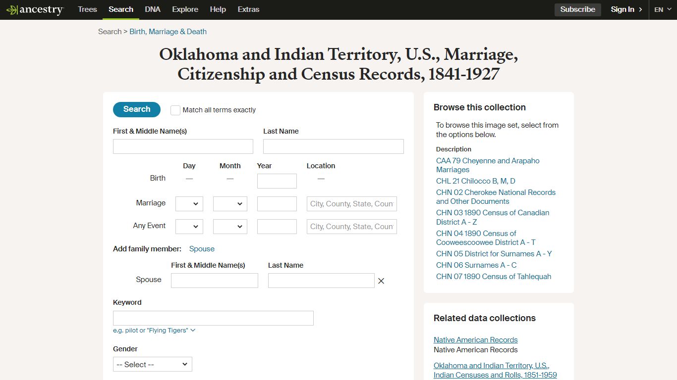 Oklahoma and Indian Territory, U.S., Marriage, Citizenship ...